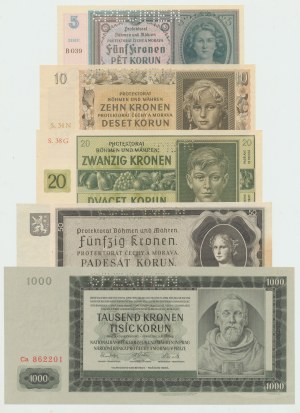 Protettorato di Boemia e Moravia, serie di banconote