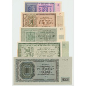Protectorate of Bohemia and Moravia, Set of banknotes