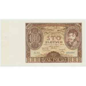II RP, 100 zloty 1932 AX - filigrane supplémentaire X