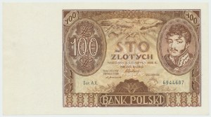 II RP, 100 zloty 1932 AX - filigrana supplementare X