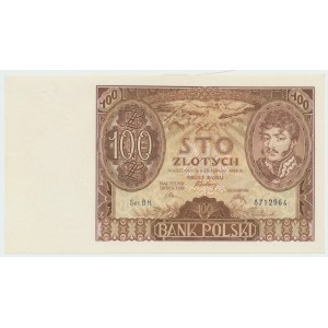 II RP, 100 zloty 1934 BH. filigrane supplémentaire X