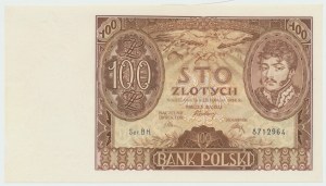 II RP, 100 zloty 1934 BH. filigrana supplementare X