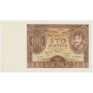 II RP, 100 Zloty 1934 BO. zusätzliches Wasserzeichen X