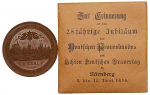 Nemecko, medaila 25 rokov Nemeckého pivovarníckeho zväzu 1896