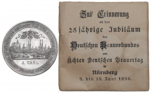 Nemecko, Medaila 25 rokov Nemeckého pivovarníckeho zväzu 1896 - strieborná