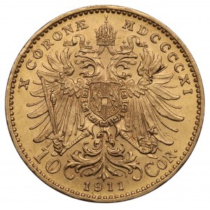 Autriche, François-Joseph Ier, 10 couronnes 1911