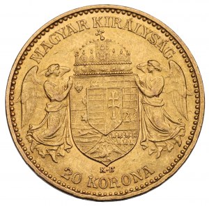 Maďarsko, František Josef, 20 korun 1896