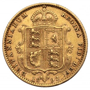 Regno Unito, 1/2 sovrano 1892