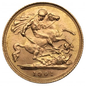 UK, Victoria, 1/2 Sovereign 1901