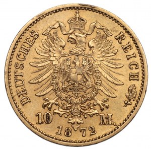 Allemagne, Prusse, 10 marques 1872 C