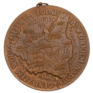 Seconda Repubblica, medaglia Jozef Pilsudski, 10° anniversario della guerra polacco-bolscevica 1930