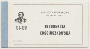 III RP, libretto di banconote stampate dell'Insurrezione di Kościuszko