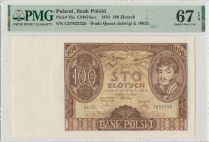 II RP, 100 zl. 1934 C.D. - PMG 67EPQ