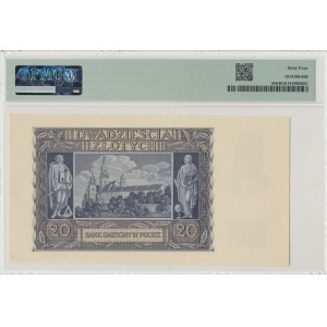 GG, 20 Zloty 1940 G - PMG 64