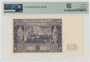 II RP, 20 złotych 1936 DK - PMG 66 EPQ