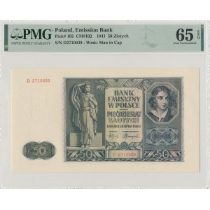 GG, 50 złotych 1941 D PMG 65 EPQ