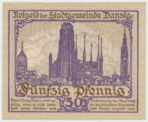 Gdańsk, 50 fenigów 1919