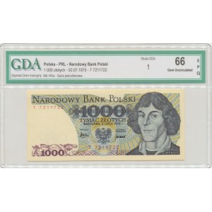 PRL, 1000 złotych 1975 T - GDA 66EPQ