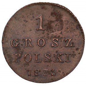 Poland under Russia, Nicholas I, 1 groschen 1835