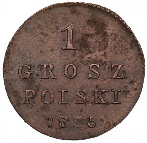 Poland under Russia, Nicholas I, 1 groschen 1835