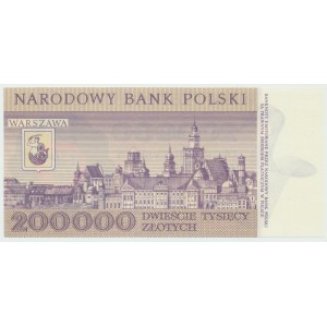 République populaire de Pologne, 200 000 zlotys 1989 A