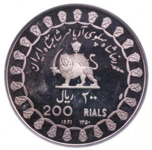 Iran, 200 rial 1971 - PCGS PR65 Deep Cameo