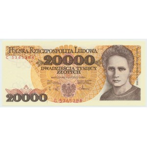 République populaire de Pologne, 20000 zloty 1989 C