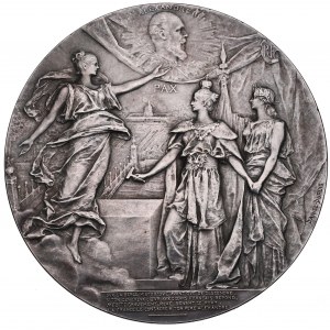 Russland, Nikolaus II., Medaille für den Besuch des Kaiserpaares bei der Enthüllung der Brücke Alexander III. in Paris 1900