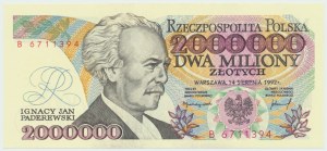 2 mln złotych 1992 B