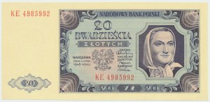 PRL, 20 złotych 1948 KE