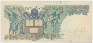 500.000 złotych 1990 W - Niewyłapane fałszerstwo z epoki