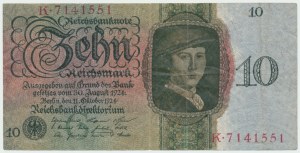 Allemagne, 10 marques 1924