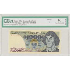 PRL, 1000 złotych 1975 W - GDA 66EPQ