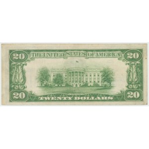USA, 20 USD 1928, séria A, ZLATÝ CERTIFIKÁT, Woods &amp; Mellon