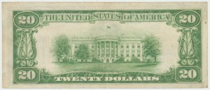 USA, 20 USD 1928, séria A, ZLATÝ CERTIFIKÁT, Woods & Mellon