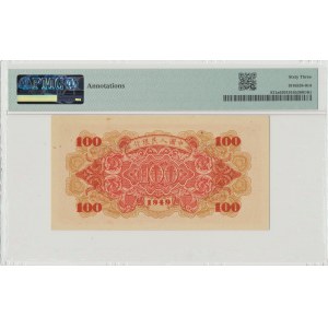 Čína, 100 jüanů 1949 - PMG 63