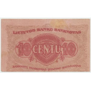 Litva, 10 Centu 1922 Serja J