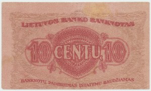 Lituania, 10 Centu 1922