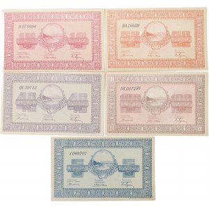 Russie orientale, Ensemble de 5 - 100 roubles 1919