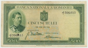 Rumunia, 500 lei 1934