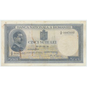 Rumunia, 500 lei 1936