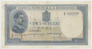 Rumunsko, 500 lei 1936