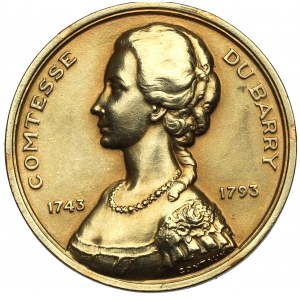 Francie, medaile hraběnky du Barry - milenky Ludvíka XV.
