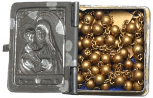 Cecoslovacchia, rosario con astuccio - oro 18kt