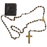 Cecoslovacchia, rosario con astuccio - oro 18kt