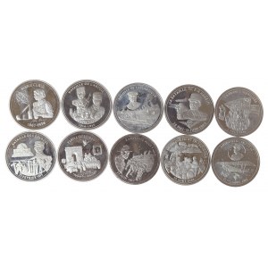 Francia, Set di medaglie commemorative 10 pezzi.