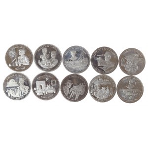 France, Set of commemorative medals 10 pcs.