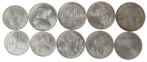 Austria, 25-100 shillings set