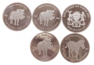 Republika Czadu, Zestaw monet uncjowych