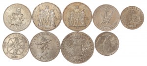 Sada strieborných mincí